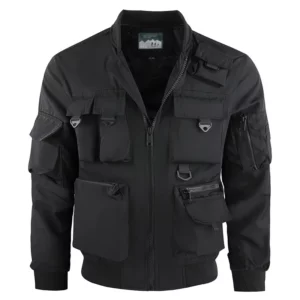 Blouson Aviateur Multi-Poches pour Homme : Style Militaire Américain, Veste Tactique Fonctionnelle pour le Printemps et l'Automne – Image 4