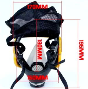 Masque Intégral de Protection Jaune : Respirateur Chimique et Nucléaire en Silicone pour Peinture et Gaz – Image 2