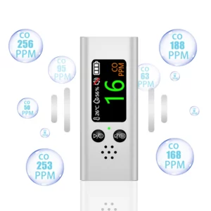 Moniteur de Qualité de l'Air 3-en-1 : Détecteur de Monoxyde de Carbone, Température et Humidité avec Capteur Électrochimique et Recharge USB – Image 3